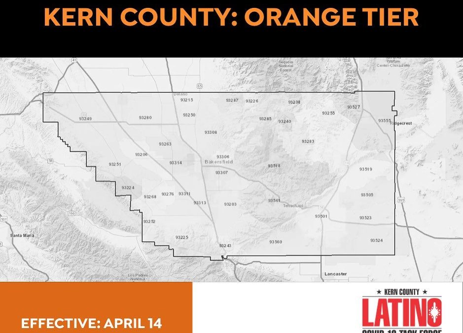 Kern County: Orange Tier Effective 4/14